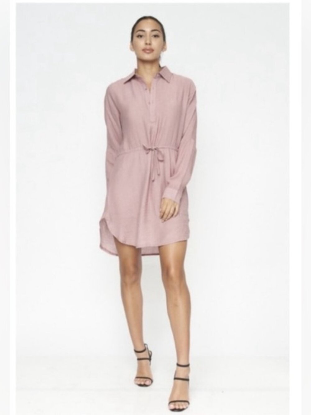 Elegant Pink Shirt Dress size small new